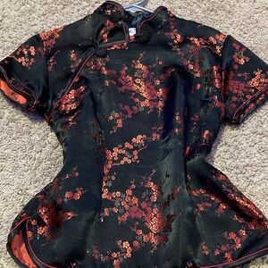 Qipao top black and red!
